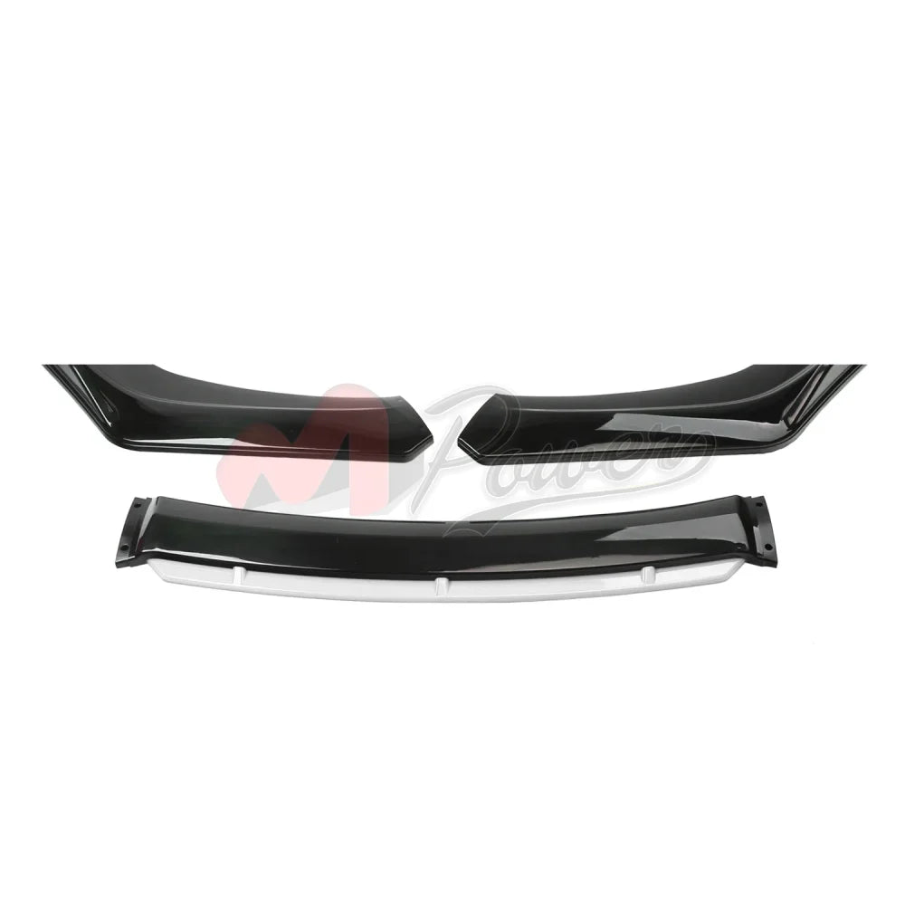 Universal Front Bumper Splitter Black/White