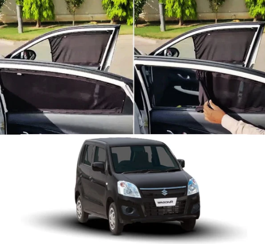 Suzuki Wagon-R Custom Fit Railing Curtains 2021-2025 -Sun Shade - Parda-4pcs