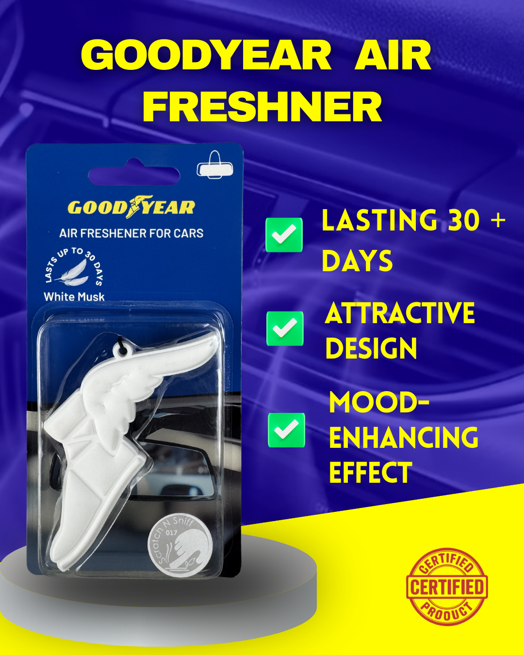 Goodyear Car Hanging Air Freshner
